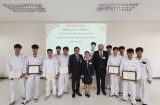 เข้าร่วมพิธีมอบประกาศนียบัตร และร่วมแสดงความยินดีกับนักศึกษาที่สำเร็จการฝึกอาชีพ ในระบบทวิภาคี บริษัทฮอนด้า ออโตโมบิล (ประเทศไทย) จำกัด 8 มีนาคม 2567